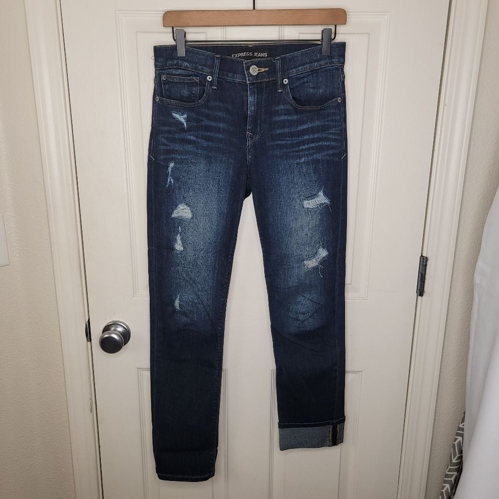 Express Mid-rise Cropped Skinny denim jeans size 4